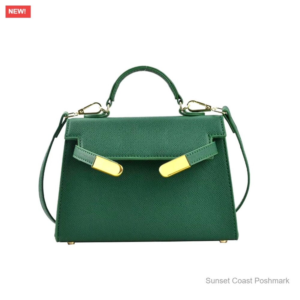 PU Leather Crossbody Bag Adjustable Strap Small Handbag Trendy Chic Purse